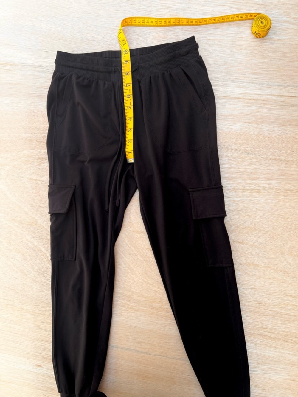 NWOT Rachel Zoe Black Drawstring Cargo Joggers Lux Stretch Fabric XS Athleisure - Picture 7 of 11